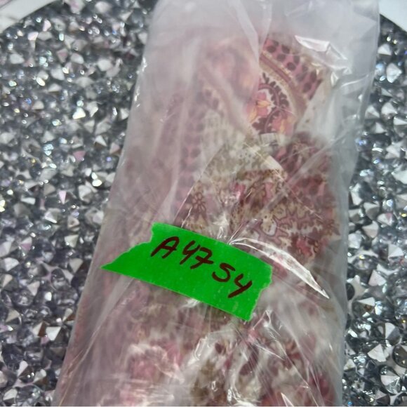 U2B tank top racer back floral Paisley Print Sleeveless Top red cream white - Picture 9 of 9